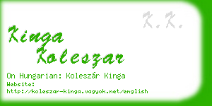 kinga koleszar business card